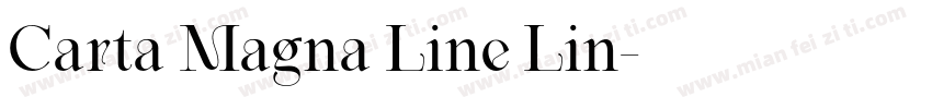 Carta Magna Line Lin字体转换